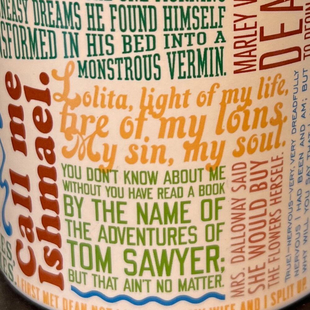 The Unemployed Philosophers Guild “FIRST LINES OF LITERATURE” Quotes Mug ~ Books - Picture 3 of 16